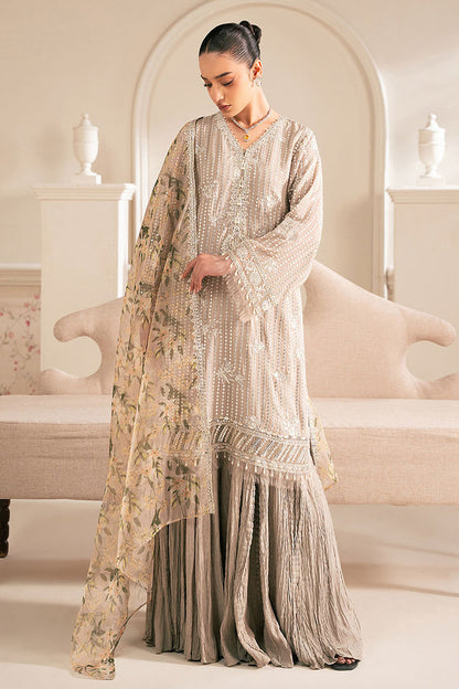 Cross Stitch | Luxe Atelier 25 | VULCAN MUD L Pale Brown Chiffon
