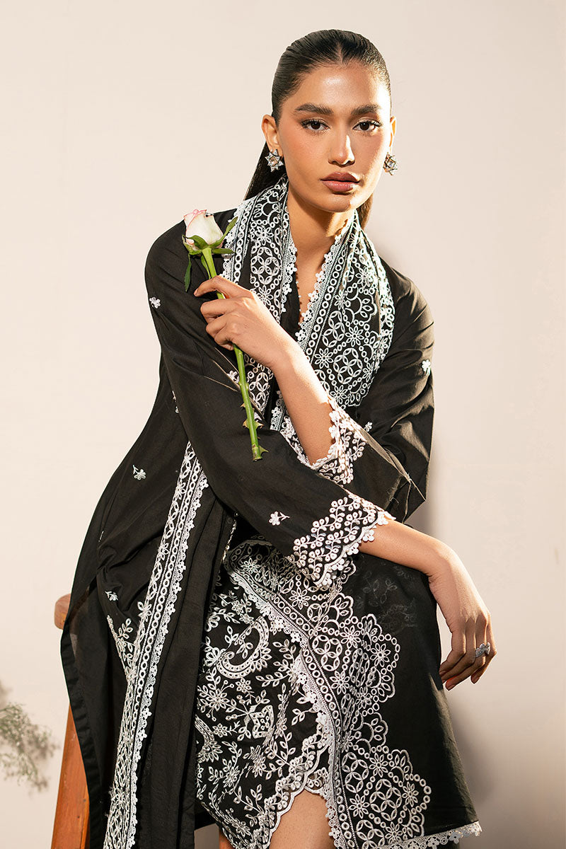 Cross Stitch | Mahiri Lawn 25 | RAVEN GRACE XL Black Lawn