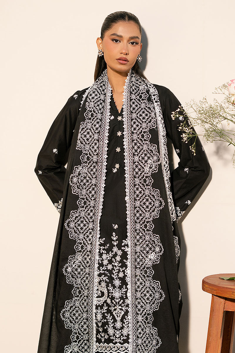 Cross Stitch | Mahiri Lawn 25 | RAVEN GRACE M Black Lawn