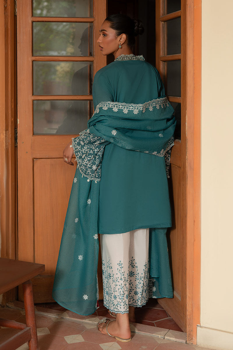 Cross Stitch | Mahiri Lawn 25 | TEAL DREAM S Teal Green Lawn