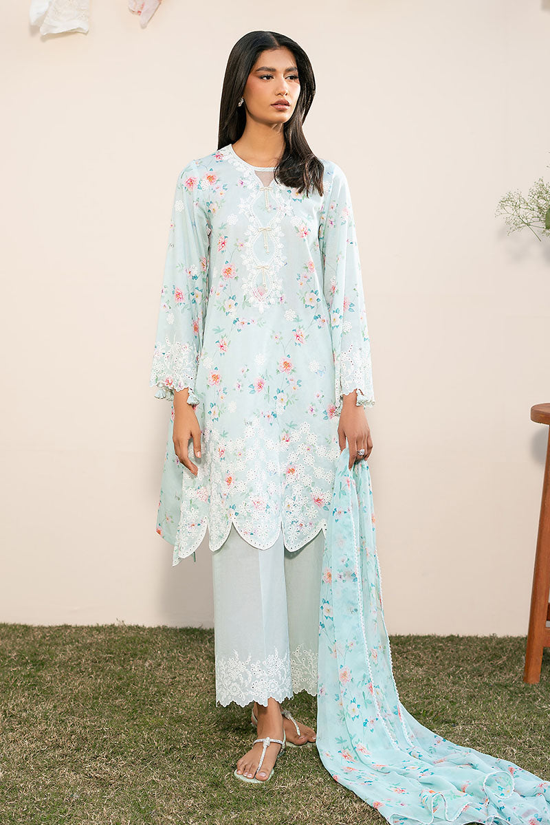 Cross Stitch | Mahiri Lawn 25 | AQUA DEW XS Light Blue Lawn