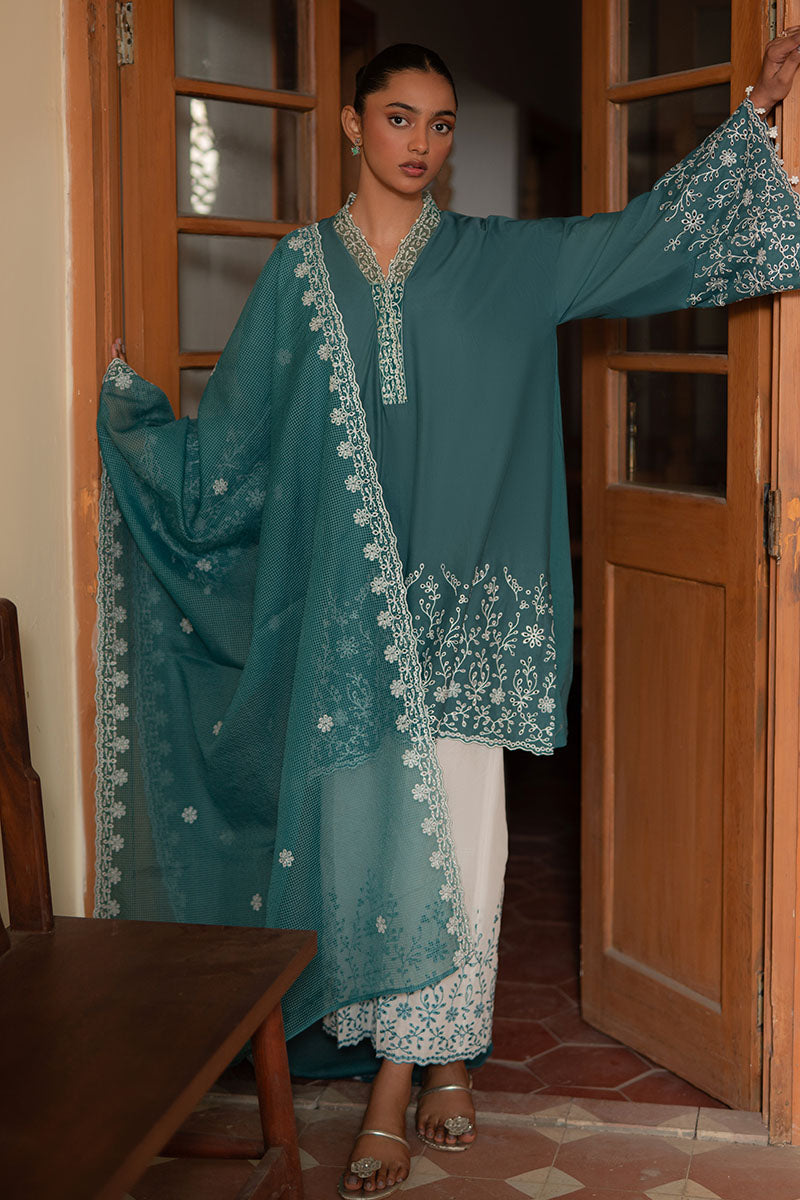 Cross Stitch | Mahiri Lawn 25 | TEAL DREAM L Teal Green Lawn