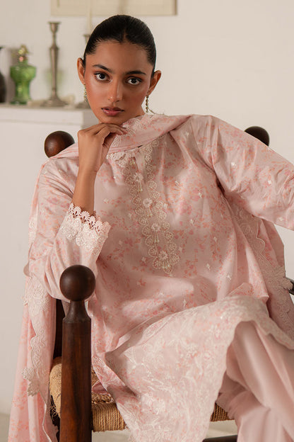Cross Stitch | Mahiri Lawn 25 | PEACH PEARL L Peach Lawn