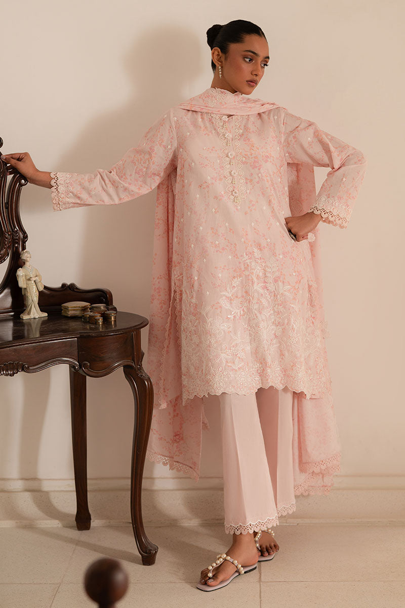 Cross Stitch | Mahiri Lawn 25 | PEACH PEARL XS Peach Lawn