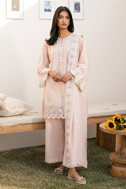Cross Stitch | Mahiri Lawn 25 | PEACH BLOOM XS Pale Peach Lawn