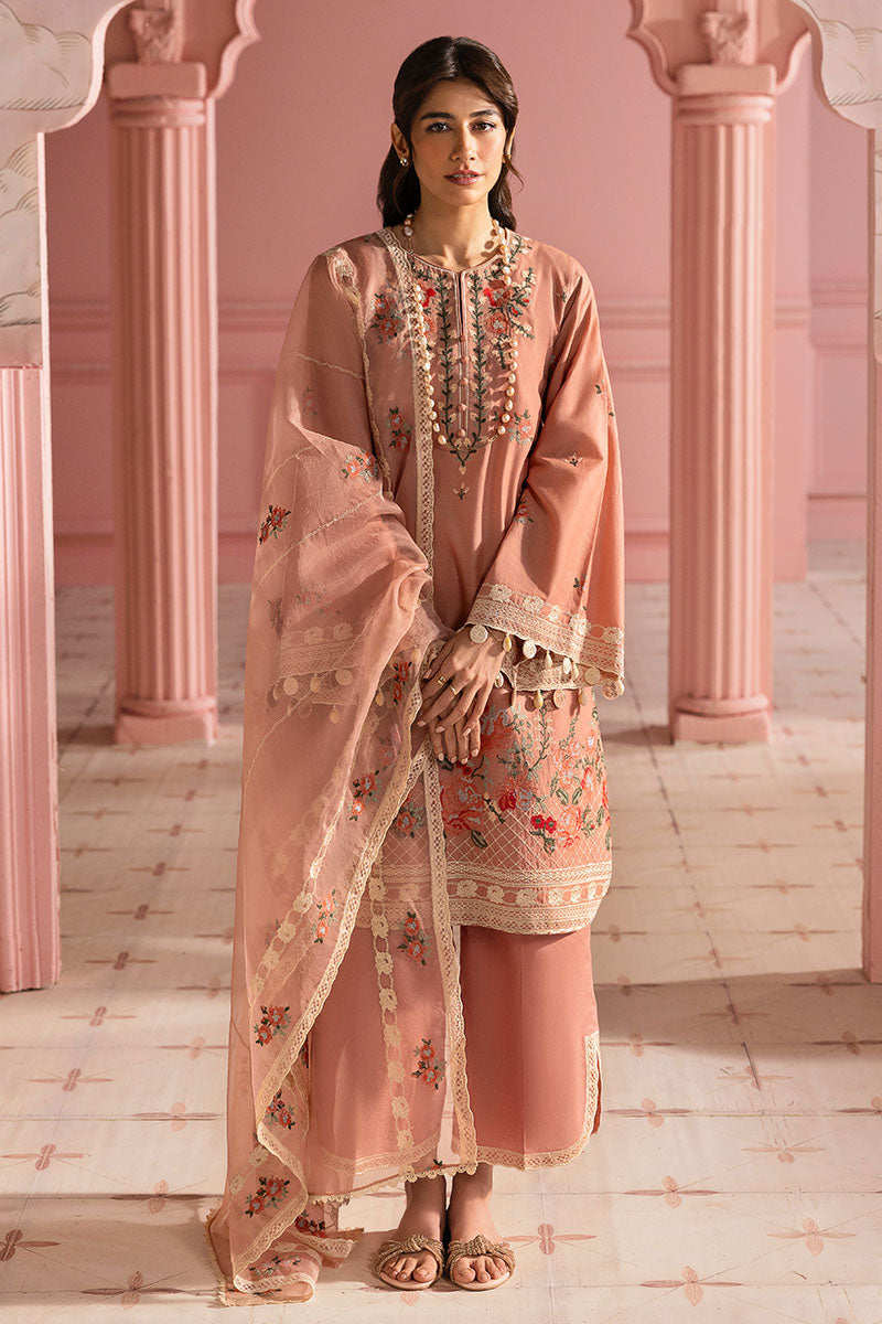 Cross Stitch | Premium Lawn 25 | ROSE QUARTZ XS Peach Pink Lawn