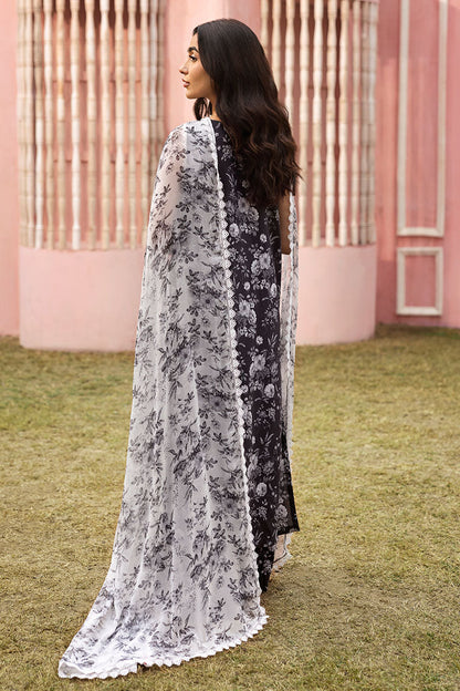 Cross Stitch | Premium Lawn 25 | SOMBER ESCAPE S Black Lawn