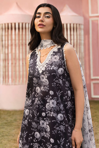 Cross Stitch | Premium Lawn 25 | SOMBER ESCAPE M Black Lawn