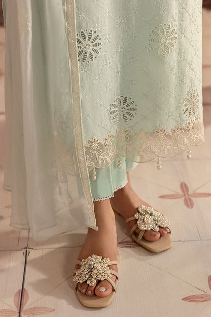 Cross Stitch | Premium Lawn 25 | SKY WHISPER L Ice Blue Lawn