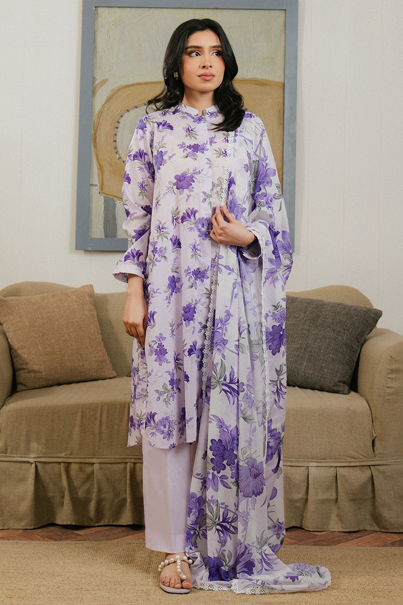 Cross Stitch | Daily Wear 25 | FLORAL ARDENT-3 PC XS White Lawn