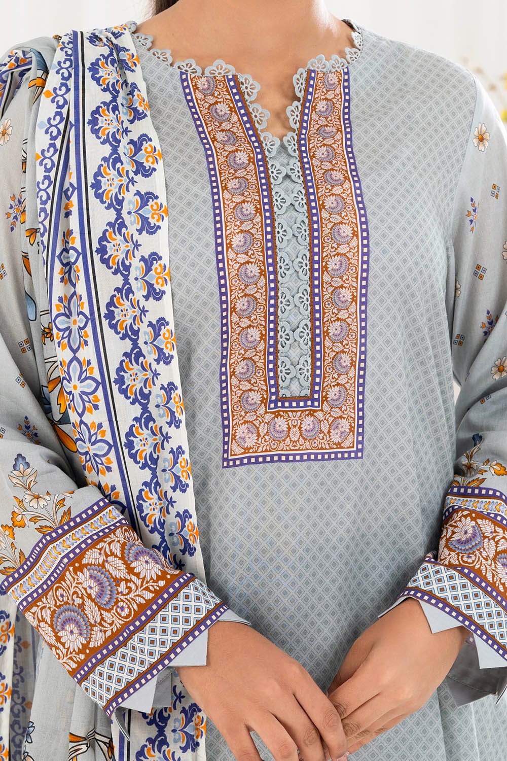 Gul Ahmed | Summer Special 25 | CLP-52203 L Gray Lawn