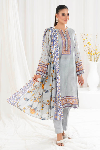 Gul Ahmed | Summer Special 25 | CLP-52203 Custom Size Gray Lawn