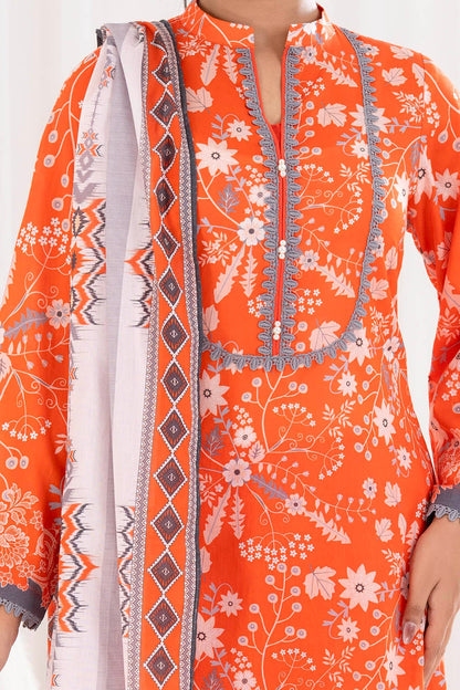Gul Ahmed | Summer Special 25 | CLP-52207 M Orange Lawn