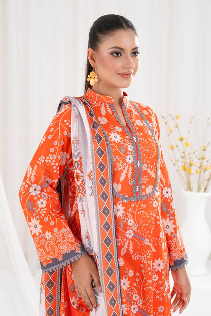 Gul Ahmed | Summer Special 25 | CLP-52207 L Orange Lawn