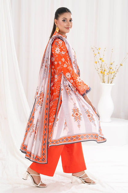 Gul Ahmed | Summer Special 25 | CLP-52207 Custom Size Orange Lawn
