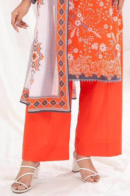 Gul Ahmed | Summer Special 25 | CLP-52207 XL Orange Lawn