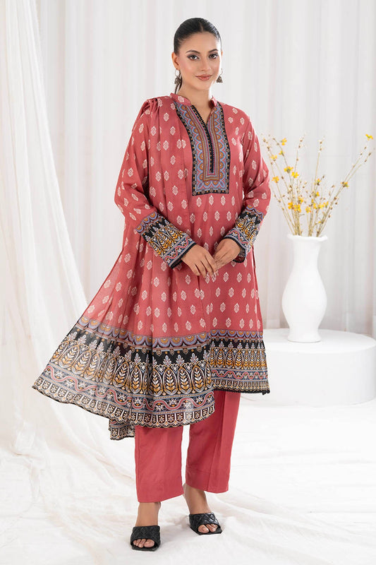 Gul Ahmed | Summer Special 25 | CLP-52210 XS Coral Red Lawn