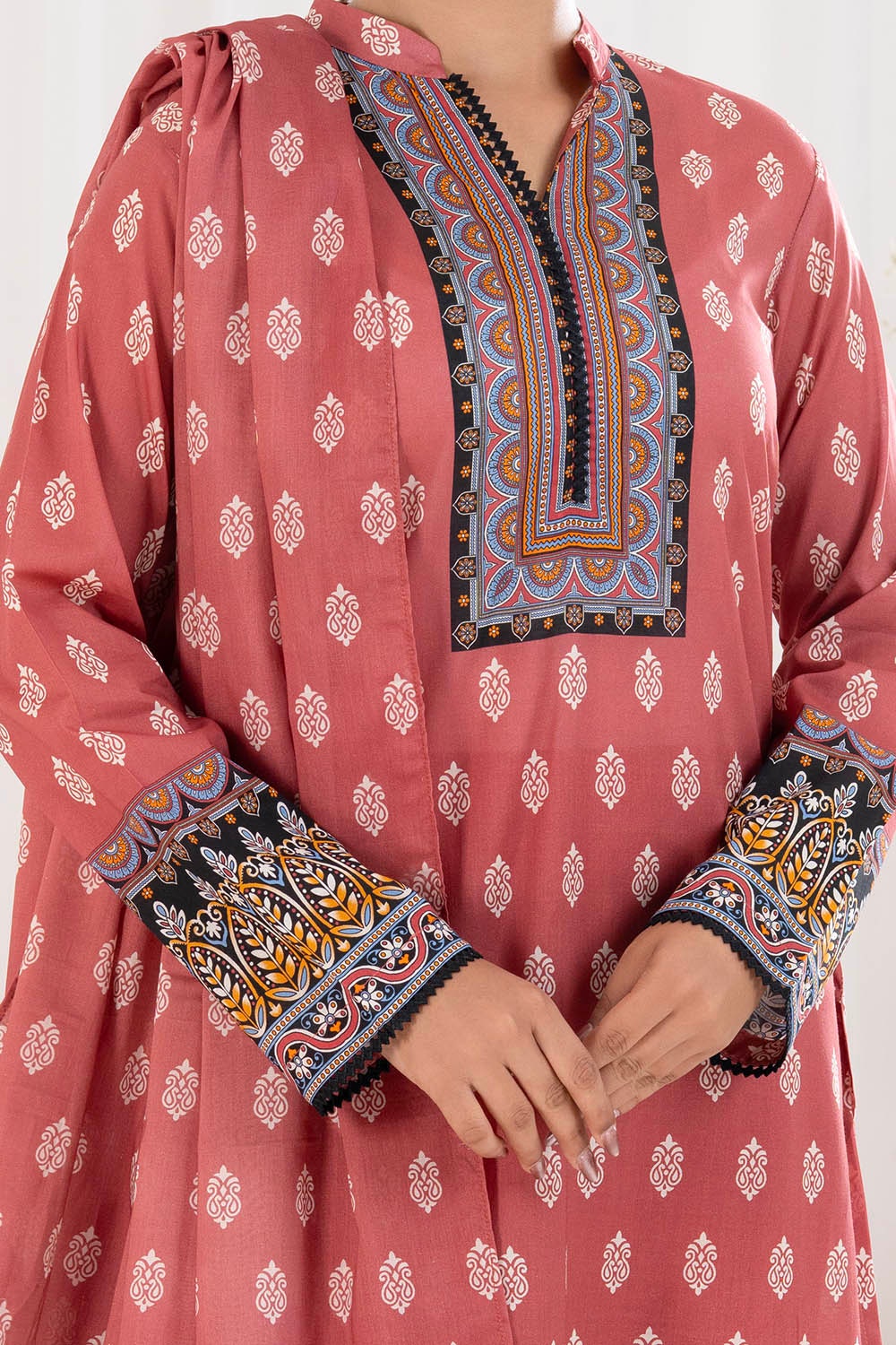 Gul Ahmed | Summer Special 25 | CLP-52210 L Coral Red Lawn