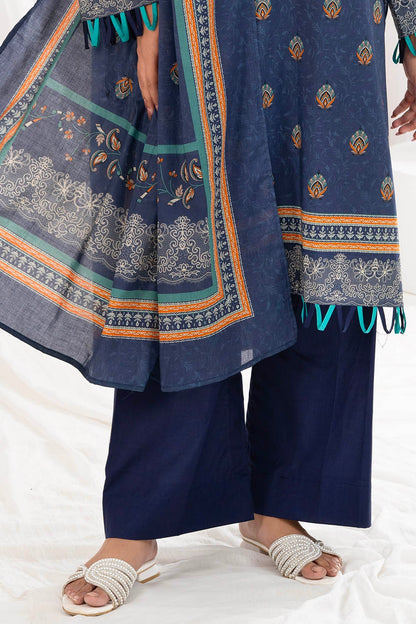 Gul Ahmed | Summer Special 25 | CLP-52211 Custom Size Navy Lawn