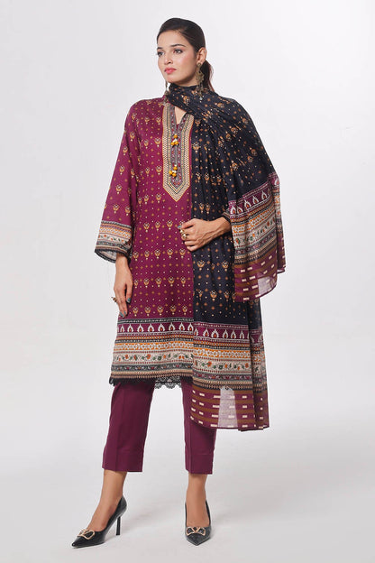 Gul Ahmed | Summer Special 25 | CLP-52202 XS Magenta Lawn