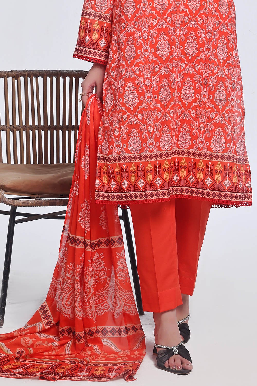 Gul Ahmed | Summer Special 25 | CLP-52204 L Pinkish Orange Lawn
