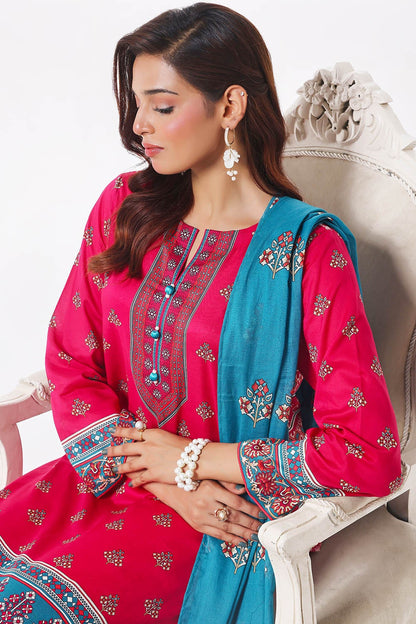 Gul Ahmed | Summer Special 25 | CLP-52209 Custom Size Coral Pink Lawn