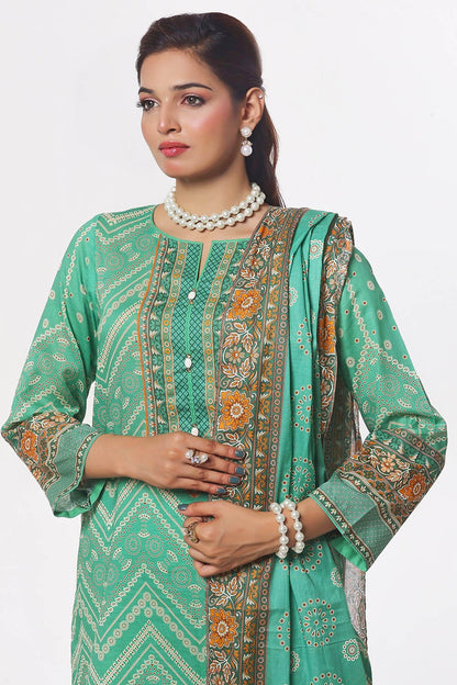 Gul Ahmed | Summer Special 25 | CLP-52212 Custom Size Mint Green Lawn