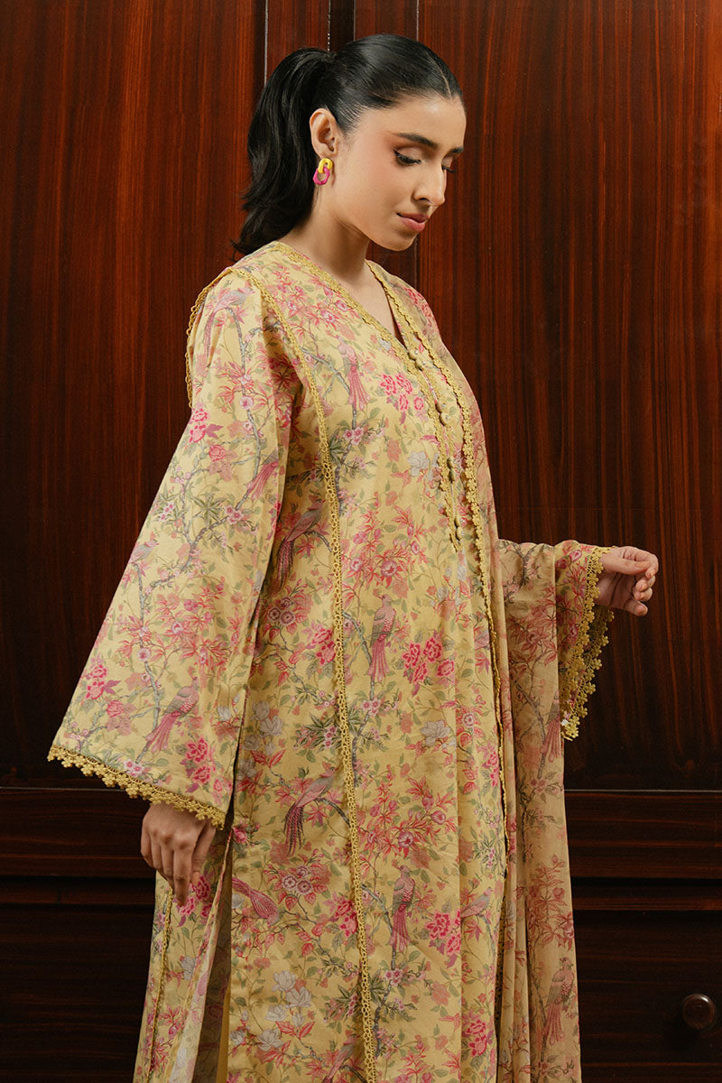 Cross Stitch | Daily Wear 25 | VERDANT GLOOM-3 PC L Mustard Lawn