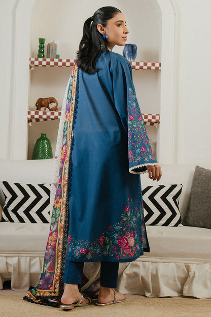 Cross Stitch | Daily Wear 25 | MIDNIGHT TIDE-3 S Teal Blue Lawn