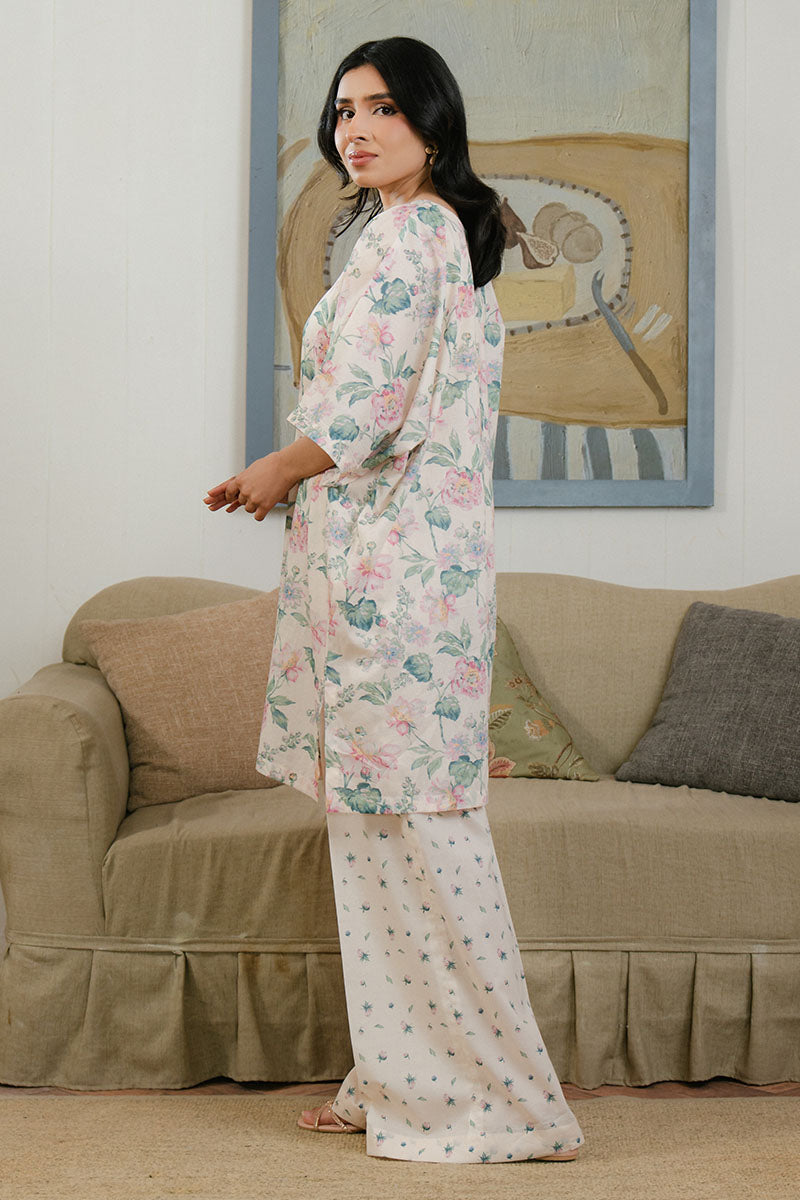 Cross Stitch | Daily Wear 25 | WHITE ORNATE-2 PC S White Lawn