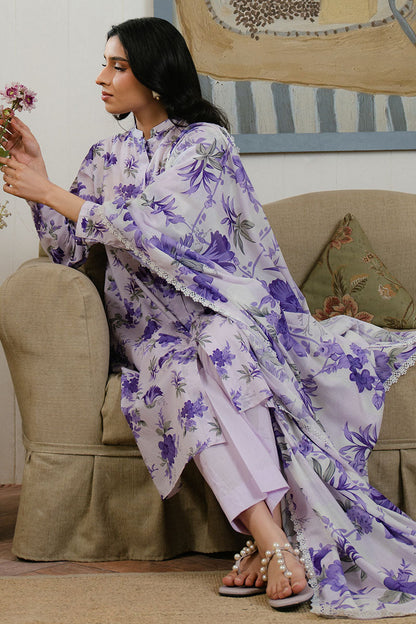 Cross Stitch | Daily Wear 25 | FLORAL ARDENT-3 PC XL White Lawn