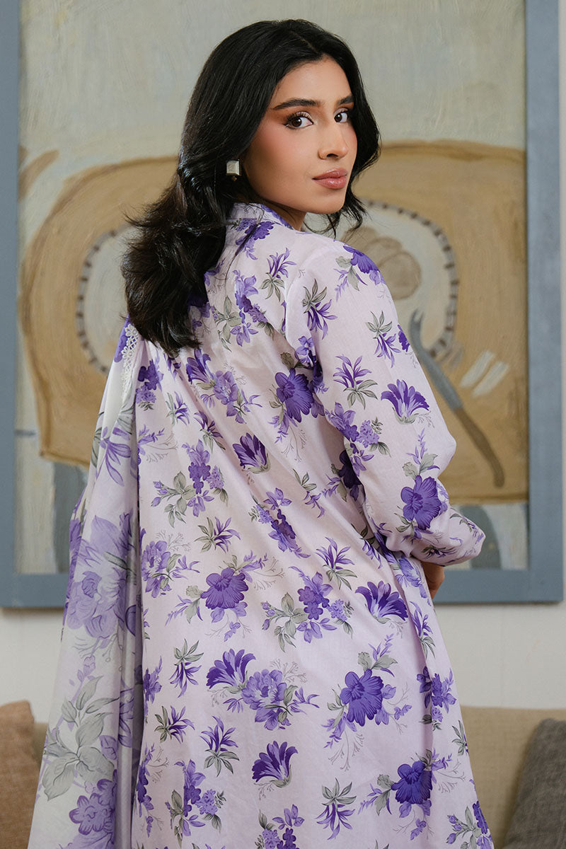 Cross Stitch | Daily Wear 25 | FLORAL ARDENT-3 PC S White Lawn