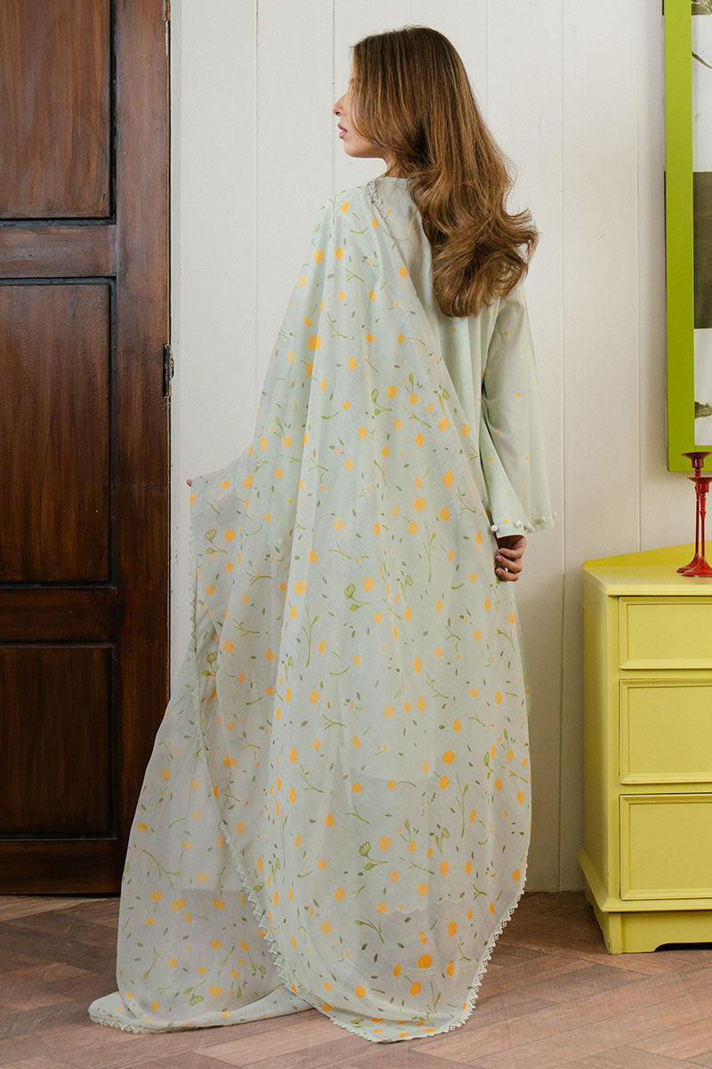 Cross Stitch | Daily Wear 25 | DAISY BLOOM-3 PC S Mint Green Lawn