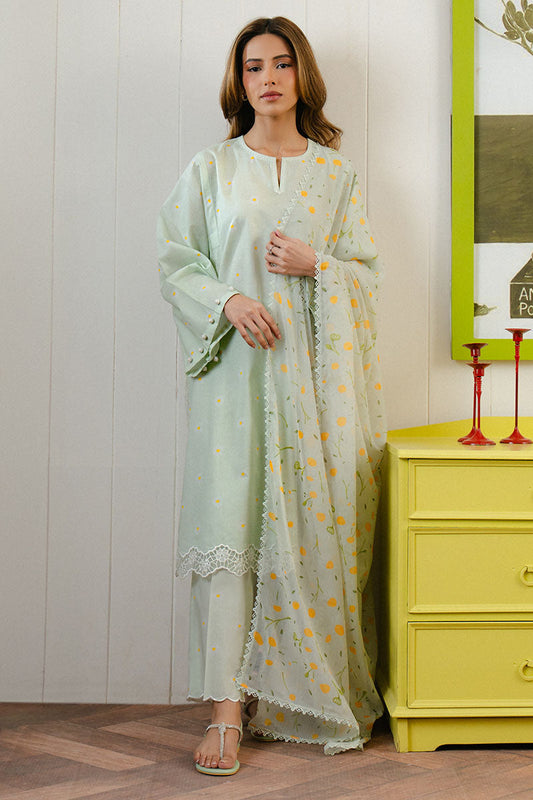 Cross Stitch | Daily Wear 25 | DAISY BLOOM-3 PC XS Mint Green Lawn