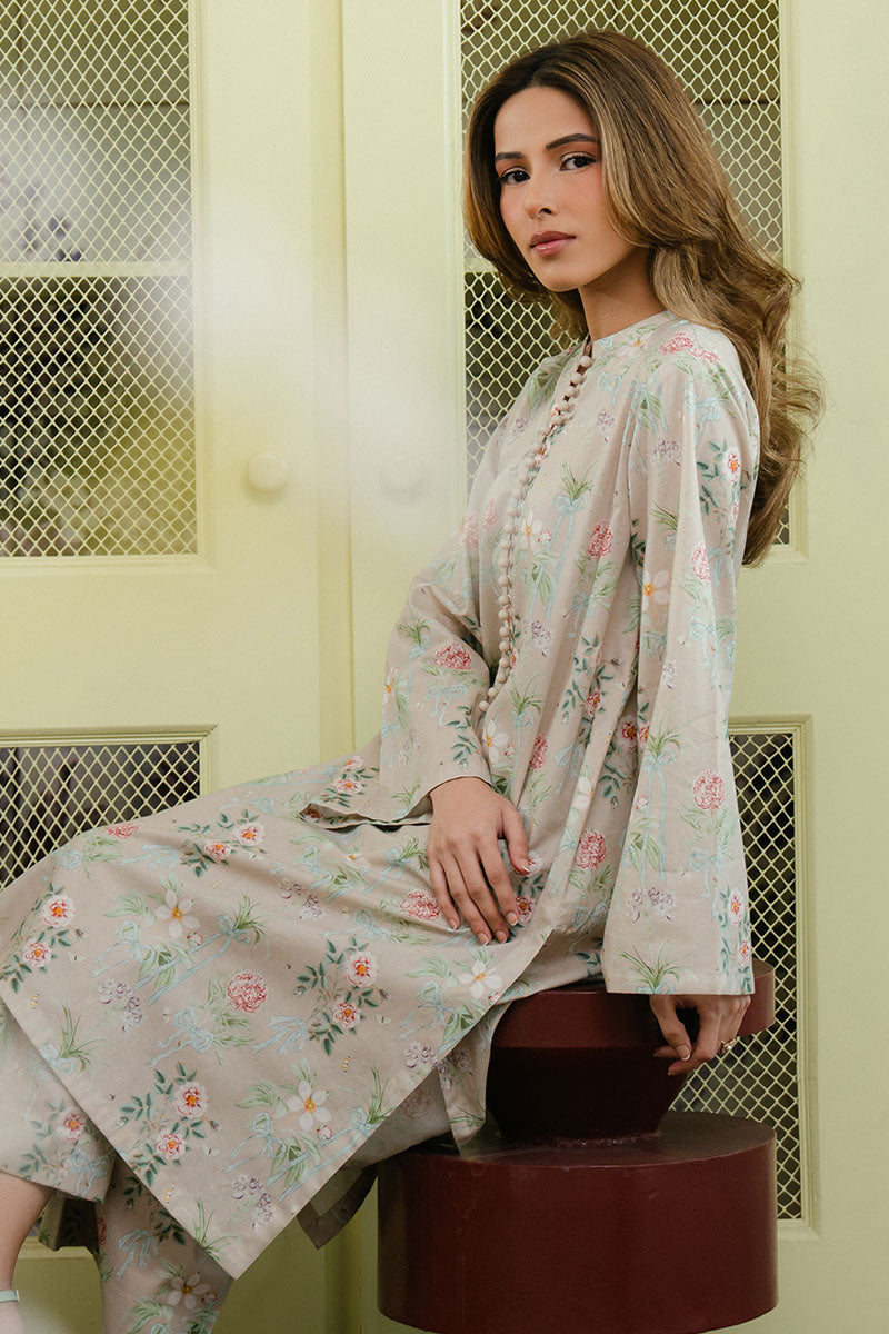Cross Stitch | Daily Wear 25 | SERENE GLAM-2 PC XL Beige Lawn
