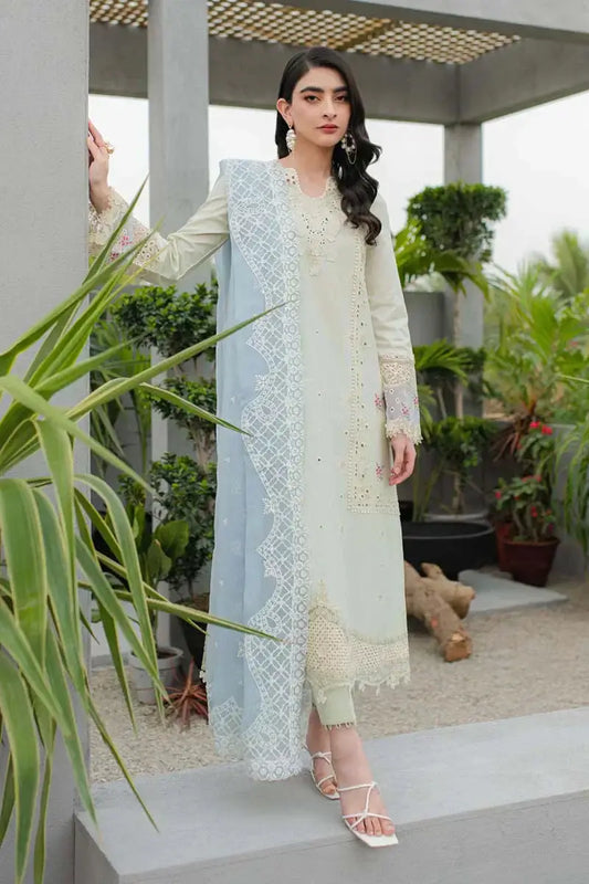 Qalamkar | Q Line Lawn Collection | JK-04 ASTER - Pakistani Designer Dress - by Qalamkar | Type: Luxury - 100% Original at Saira Sultan