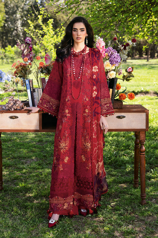 Ramsha | Riwayat Lawn Collection | Y-1309 XS Haute Red Lawn