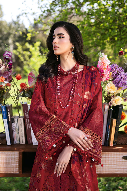 Ramsha | Riwayat Lawn Collection | Y-1309 M Haute Red Lawn