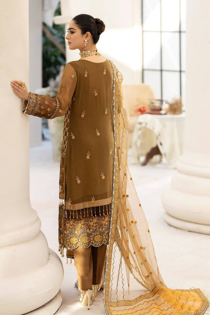 Raeesa Premium | Dehleez Formals | DL-1014 Imperial Brew - Pakistani Designer Dress - by Raeesa Premium | Type: Formal - 100% Original at Saira Sultan