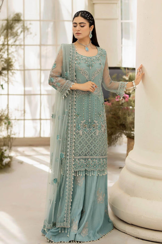 Raeesa Premium | Dehleez Formals | DL-1013 Caribbean Coast - Pakistani Designer Dress - by Raeesa Premium | Type: Formal - 100% Original at Saira Sultan
