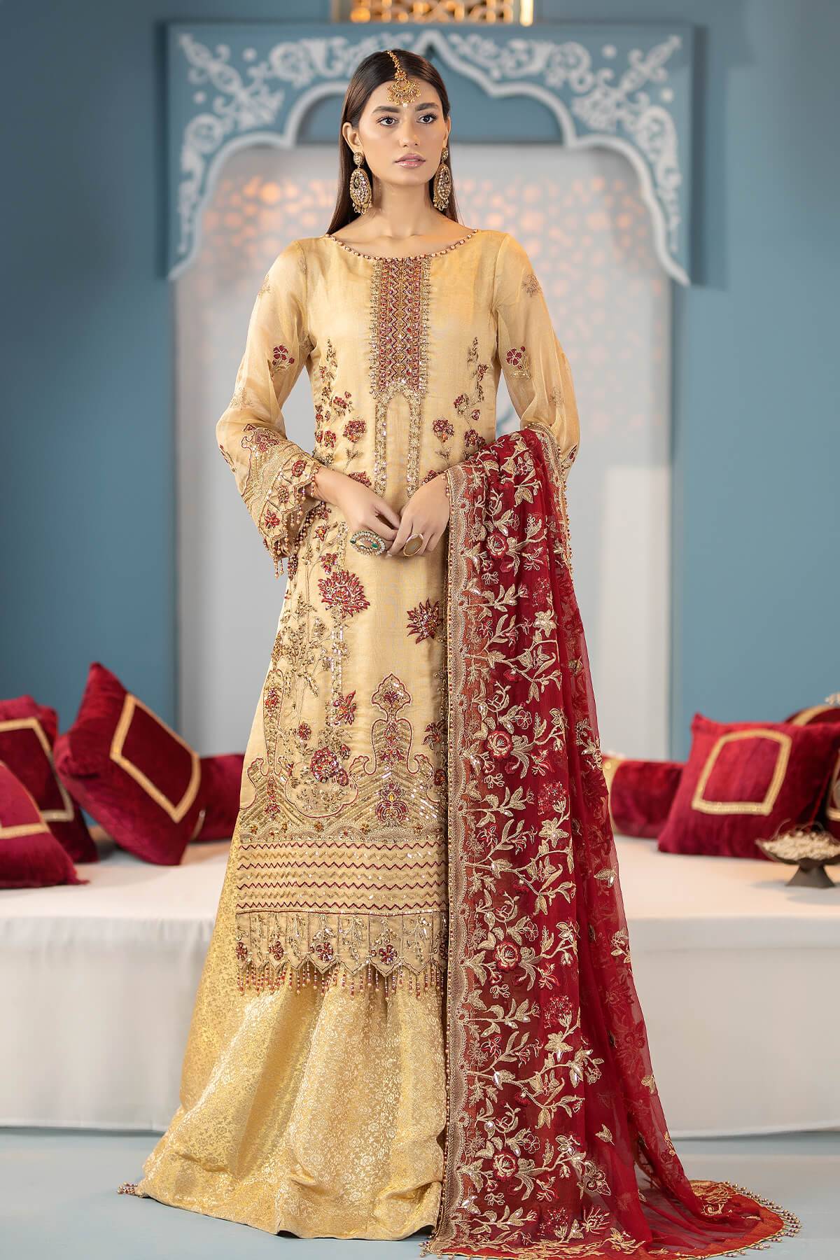 Raeesa Premium | LUXURY COLLECTION 23 |  HU-2007 - Pakistani Designer Dress - by Raeesa Premium | Type: Luxury - 100% Original at Saira Sultan