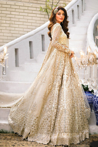 Raeesa Premium | Wajadan Wedding Formals |  WD-1 Pearl White - Pakistani Designer Dress - by Raeesa Premium | Type: Bridal - 100% Original at Saira Sultan