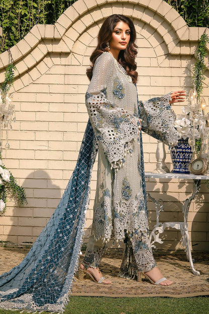 Raeesa Premium | Wajadan Wedding Formals | WD-5 Silver Grey - Pakistani Designer Dress - by Raeesa Premium | Type: Bridal - 100% Original at Saira Sultan