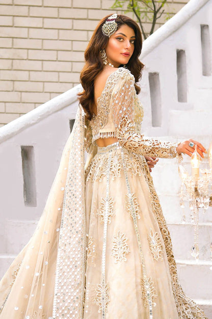 Raeesa Premium | Wajadan Wedding Formals |  WD-1 Pearl White - Pakistani Designer Dress - by Raeesa Premium | Type: Bridal - 100% Original at Saira Sultan