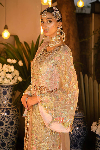 Raeesa Premium | Wajadan Wedding Formals | WD-6 Powder Peach - Pakistani Designer Dress - by Raeesa Premium | Type: Bridal - 100% Original at Saira Sultan