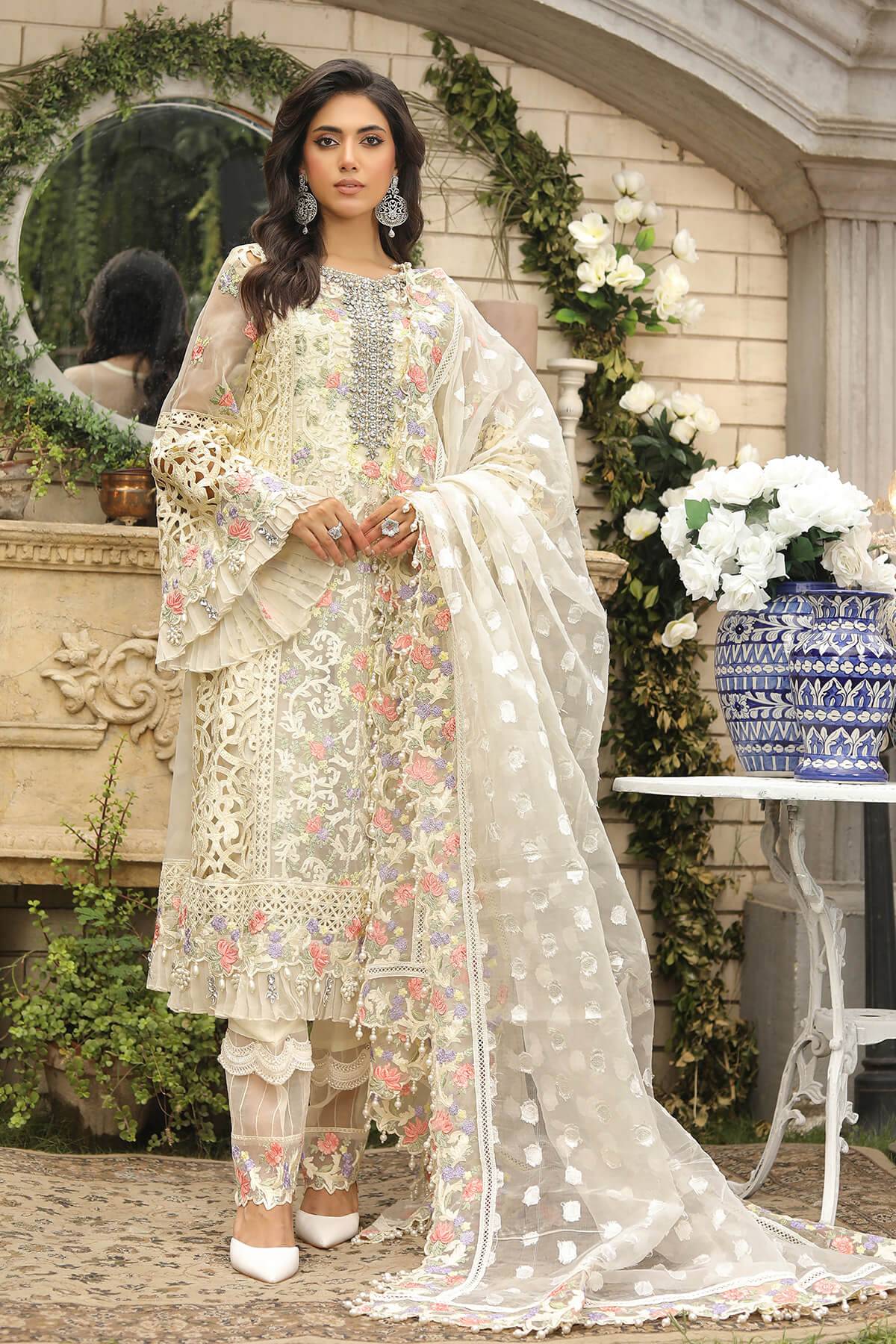 Raeesa Premium | Wajadan Wedding Formals | WD-8 Ivory - Pakistani Designer Dress - by Raeesa Premium | Type: Bridal - 100% Original at Saira Sultan