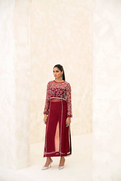 Raja Salahuddin | The Wishlist | CHERRY - Pakistani Designer Dress - by Raja Salahuddin | Type: Formal - 100% Original at Saira Sultan