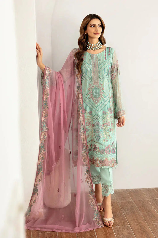 Ramsha | Rangoon Chiffon Collection | D-1107 - Pakistani Designer Dress - by Ramsha | Type: Formal - 100% Original at Saira Sultan