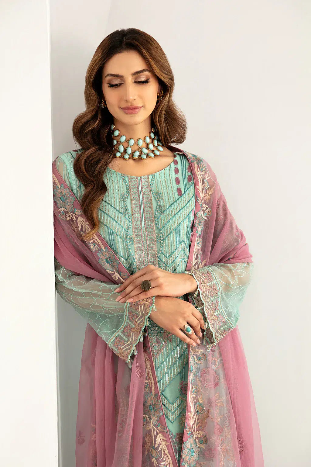 Ramsha | Rangoon Chiffon Collection | D-1107 - Pakistani Designer Dress - by Ramsha | Type: Formal - 100% Original at Saira Sultan