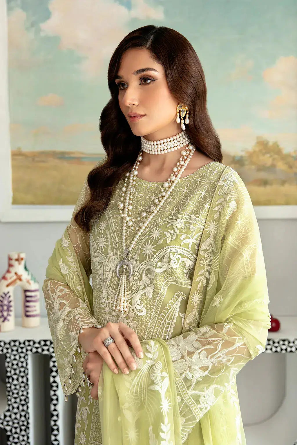 Ramsha | Rangoon Chiffon Collection | D-1105 - Pakistani Designer Dress - by Ramsha | Type: Formal - 100% Original at Saira Sultan